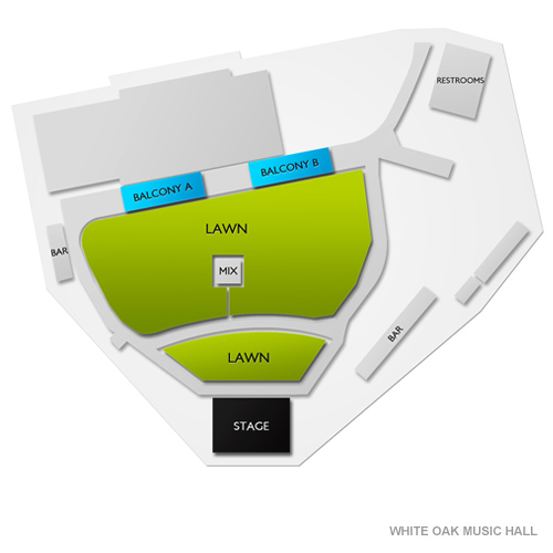 The Lawn at White Oak Music Hall Venue Map