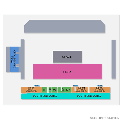 Starlight Stadium Venue Map