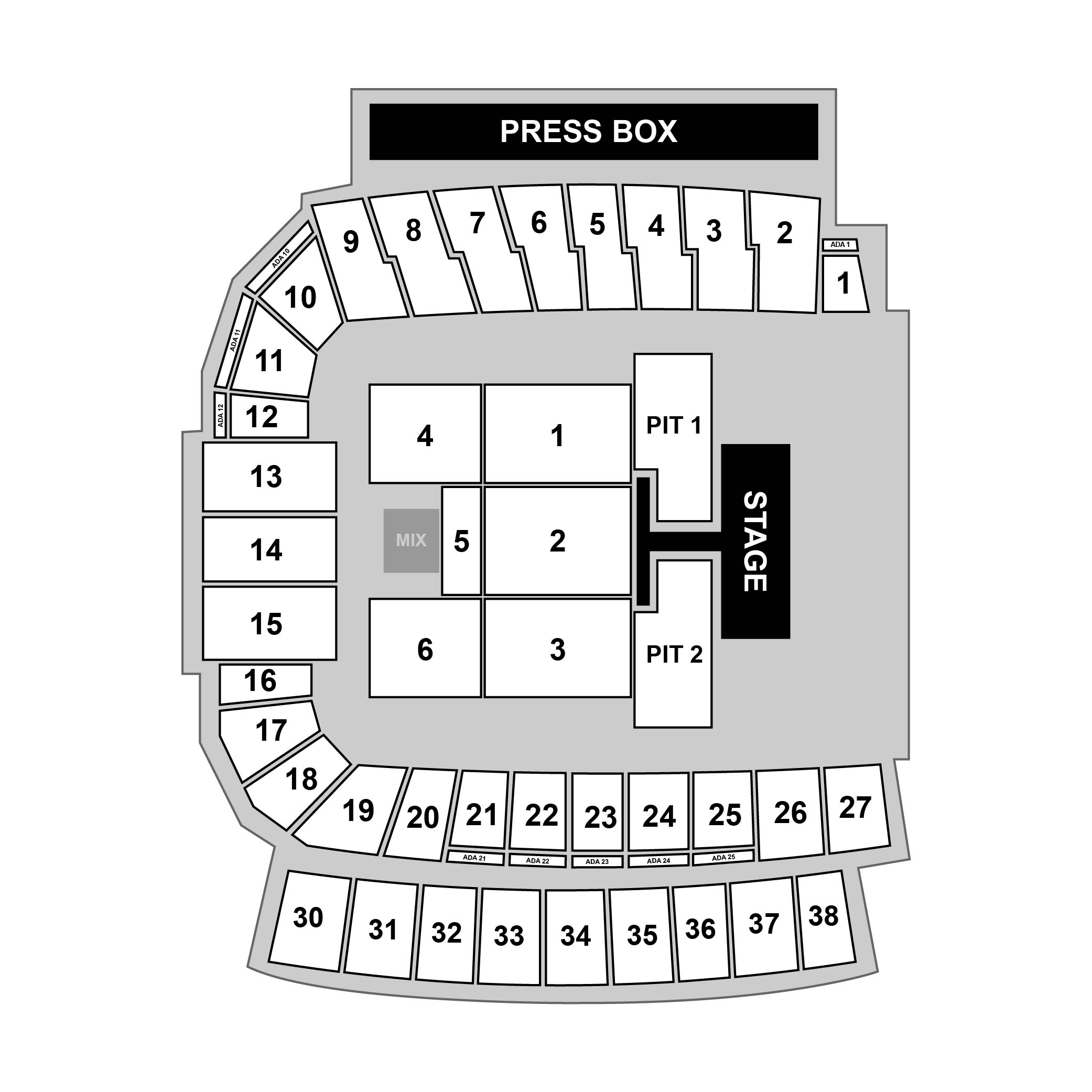 Glass Bowl Stadium Venue Map