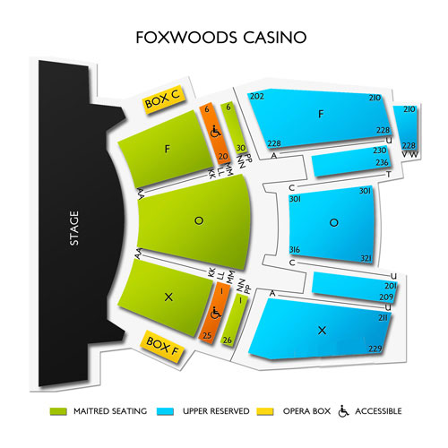 Fox Theater at Foxwoods Casino 2019 Seating Chart