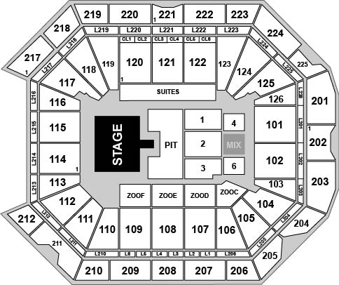 Petersen Events Center Venue Map