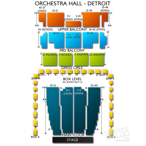 Orchestra Hall Detroit Seating Chart Vivid Seats