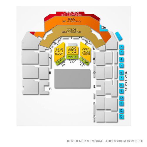 Kitchener Memorial Auditorium Complex Seating Chart