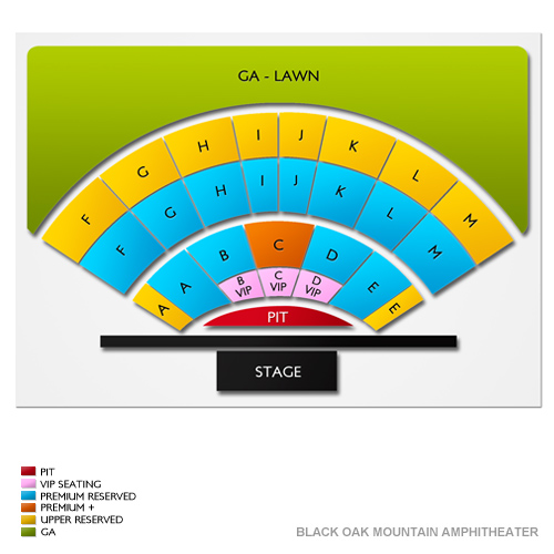 Black Oak Mountain Amphitheater Venue Map