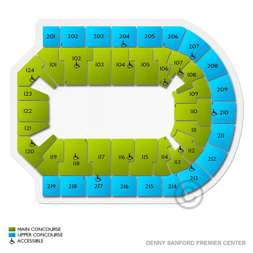 Denny Sanford PREMIER Center Venue Map