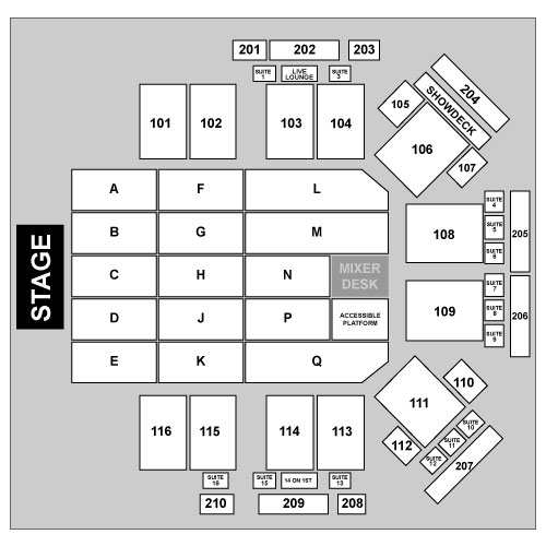 P&J Live Aberdeen Venue Map