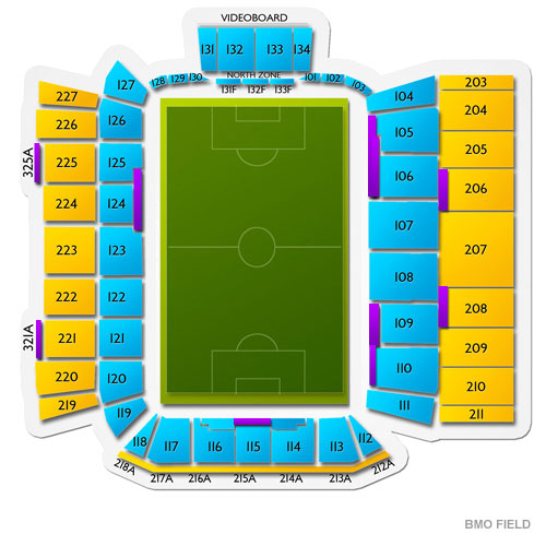 BMO Field Venue Map