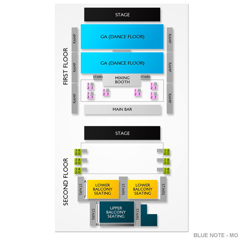 The Blue Note - MO Venue Map