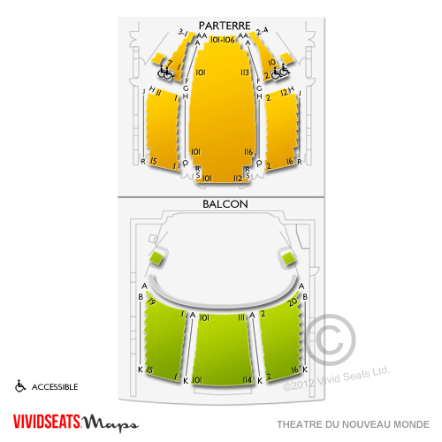 Theatre du Nouveau Monde Seating Chart | Vivid Seats