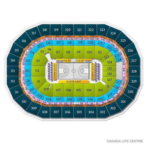 Canada Life Centre Venue Map