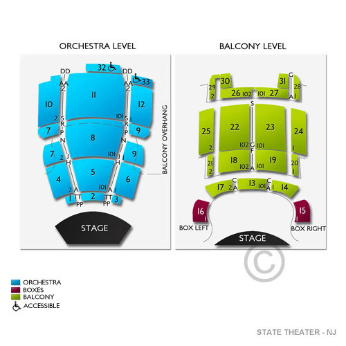 State Theatre New Brunswick Venue Map