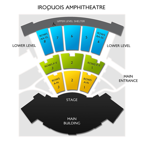 Iroquois Amphitheatre 2019 Seating Chart