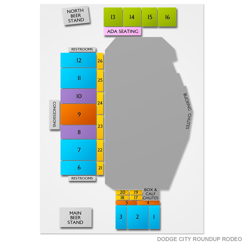 Dodge City Roundup Rodeo Venue Map