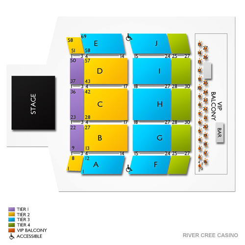 River Cree Casino Venue Map