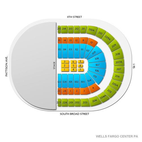 Wells Fargo Center Philadelphia Seating Chart Concert