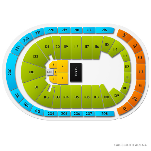 Gas South Arena Venue Map