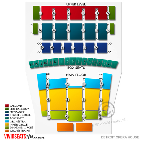 Detroit Opera House Tickets - Detroit Opera House Seating Chart | Vivid ...