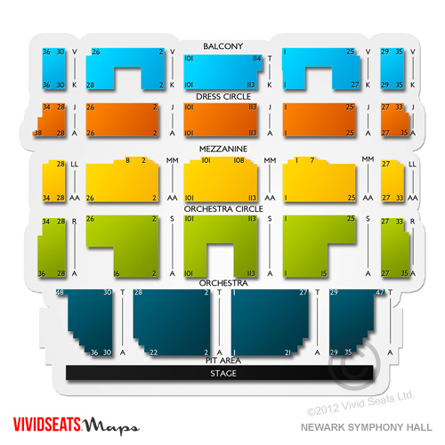 Newark Symphony Hall Seating Chart | Vivid Seats