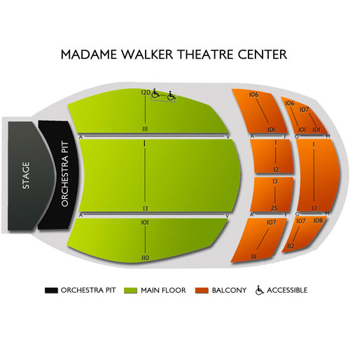Madame Walker Theatre Center Venue Map