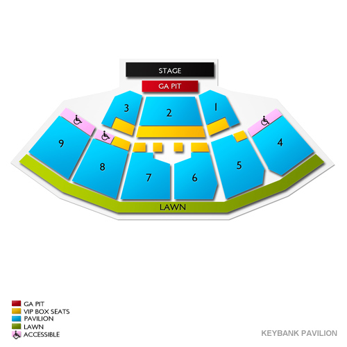 Keybank Pavilion Seating Chart View