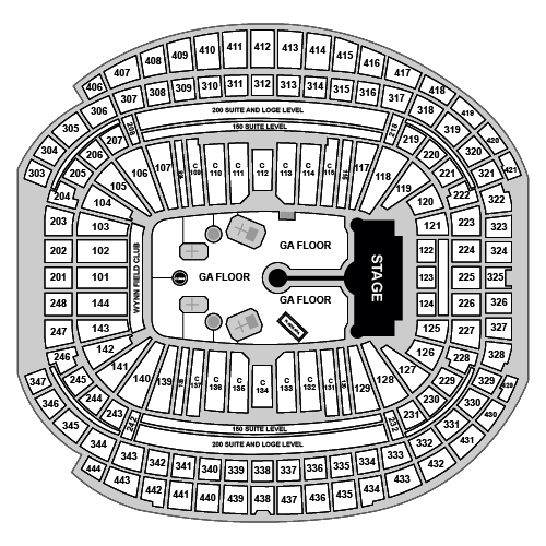 Allegiant Stadium Venue Map