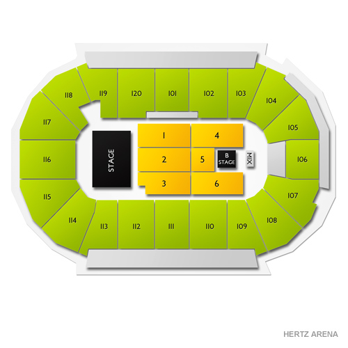 Hertz Arena Seating Chart With Seat Numbers