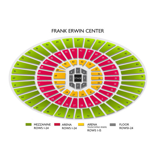 Frank Erwin Events Center Seating Chart