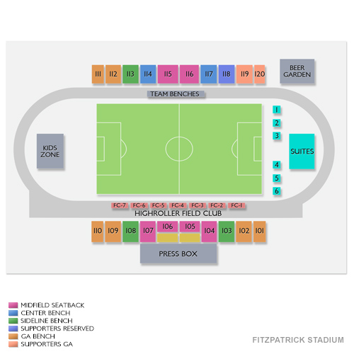 Fitzpatrick Stadium Venue Map