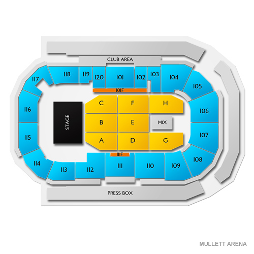 Mullett Arena Venue Map