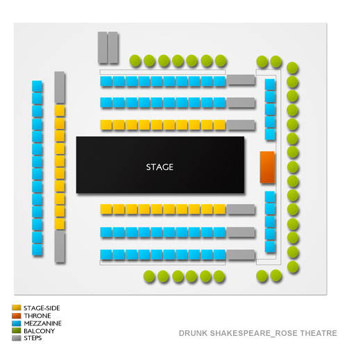 Drunk Shakespeare - The Rose Theatre Venue Map