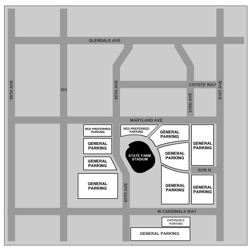 State Farm Stadium Parking Venue Map