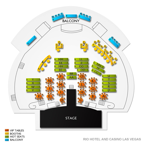 Chippendales Rio Seating Chart