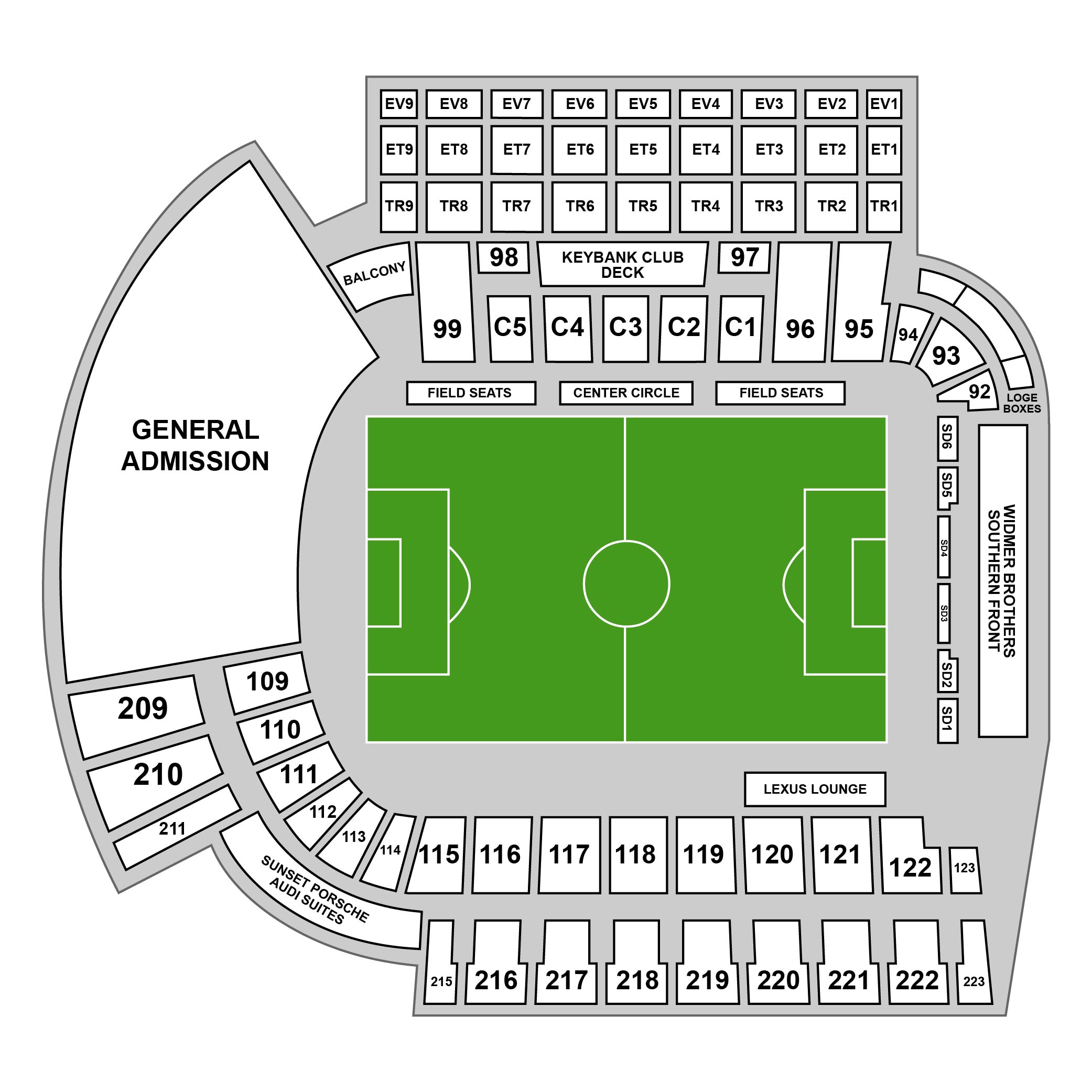 Providence Park Venue Map
