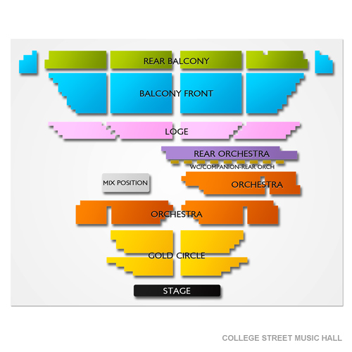 College Street Music Hall Venue Map