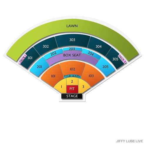 Jiffy Lube Live Venue Map