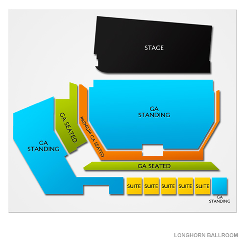 Longhorn Ballroom Venue Map