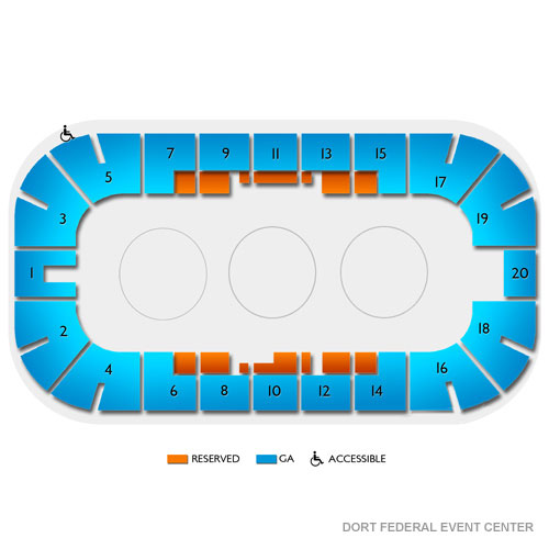 Dort Federal Credit Union Event Center Seating Chart