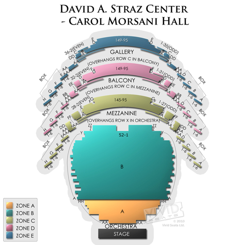 Straz Center Seating Chart Morsani