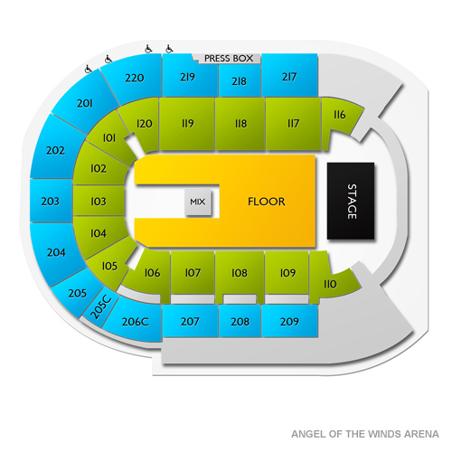 Angel of the Winds Arena Venue Map