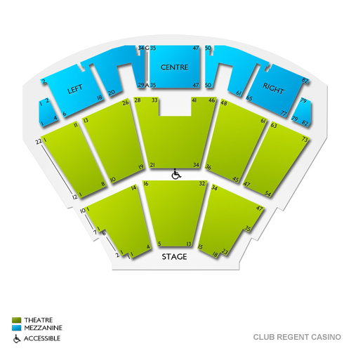 Club Regent Casino Venue Map