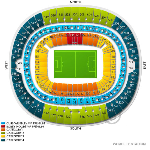 Wembley Stadium Venue Map