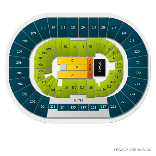 Legacy Arena at The BJCC Venue Map