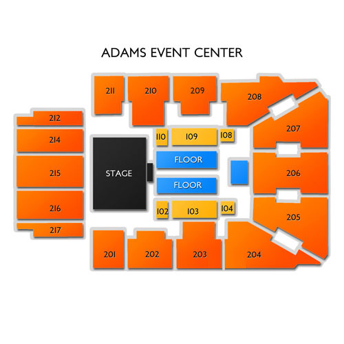 Adams Center Missoula Seating Chart