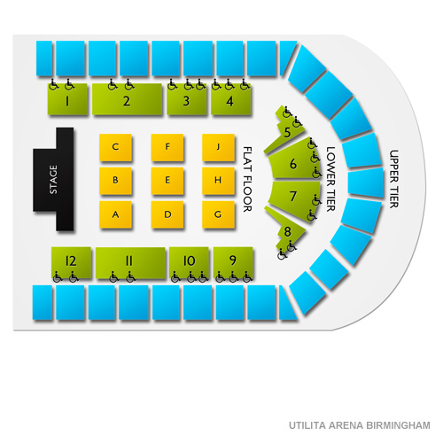 Utilita Arena Birmingham Venue Map