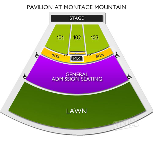 Toyota Pavilion At Montage Mountain Scranton Pa Seating Chart