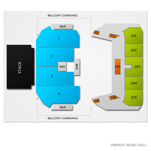 Vibrant Music Hall Venue Map