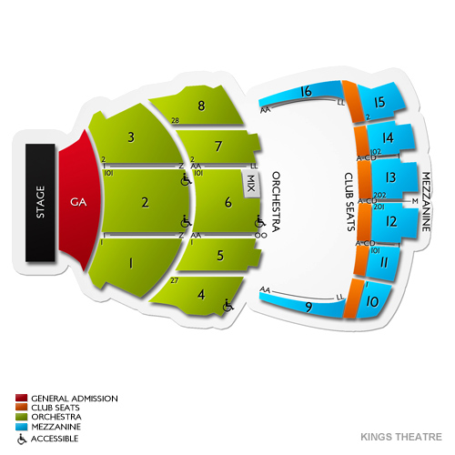 Kings Theatre Brooklyn Seating Chart With Seat Numbers