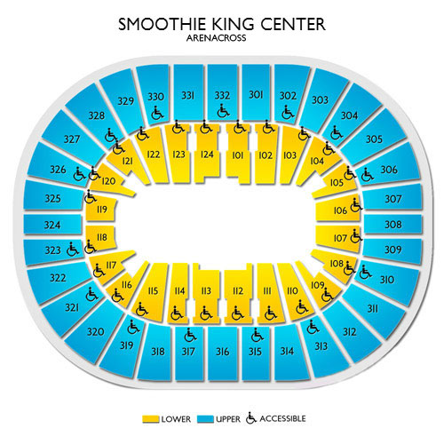 Smoothie King Center Venue Map