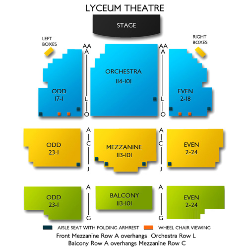 Lyceum Theatre San Diego Seating Chart