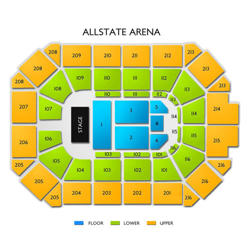 Allstate Arena Venue Map